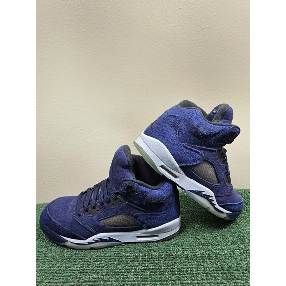 Size 7Y 8.5W - Air Jordan 5 Retro SE GS Midnight Navy FN5452-400 Georgetown - Picture 4 of 14